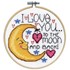 Picture of Design Works Counted Cross Stitch Kit 4" Round-Moon (14 Count)