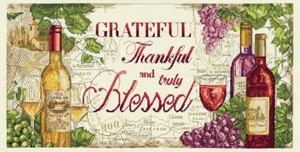 Picture of Design Works Counted Cross Stitch Kit 10"X20"-Grateful Wine (14 Count)