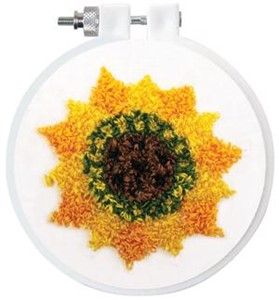 Picture of Design Works Punch Needle Kit 3.5" Round-Sunflower