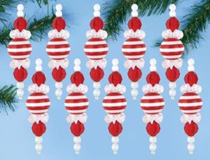 Picture of Design Works Beaded Ornament Kit .75"X3" Set of 10-Peppermint Drop