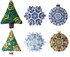 Picture of Bucilla Felt Ornaments Applique Kit Set Of 6-Holiday Mandala