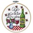 Picture of Design Works Counted Cross Stitch Kit 4" Round-Wine (14 Count)