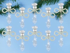 Picture of Design Works Beaded Ornament Kit 2"X3" Set of 10-Crystal Angels