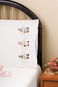 Picture of Tobin Stamped For Embroidery Pillowcase Pair 20"X30"-Holiday Gnomes