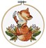 Picture of Design Works Counted Cross Stitch Kit 8" Round-Fox (11 Count)