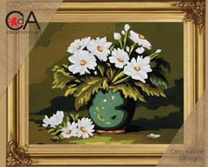 Picture of Collection D'Art Needlepoint Tapestry Kit 11.8"X15.75"-Daisies In Green Bowl