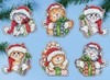 Picture of Design Works Plastic Canvas Ornament Kit 3.5"X3.5" Set of 6-Cats (14 Count)