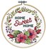 Picture of Design Works Counted Cross Stitch Kit 8" Round-Home Sweet Home (11 Count)