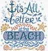 Picture of Imaginating Counted Cross Stitch Kit 10"X10"-Life is Better at the Beach (14 Count)