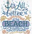 Picture of Imaginating Counted Cross Stitch Kit 10"X10"-Life is Better at the Beach (14 Count)
