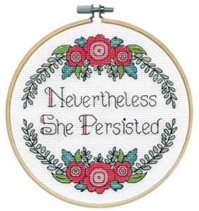 Picture of Design Works Counted Cross Stitch Kit 8" Round-Persist (11 Count)