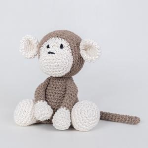 Picture of Hoooked Amigurumi DIY Kit W/Eco Barbante Yarn-Monkey Mace - Taupe