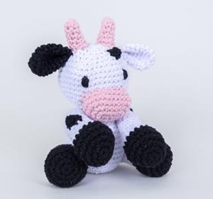 Picture of Hoooked Amigurumi DIY Kit W/Eco Barbante Yarn-Cow Kirby - Lotus