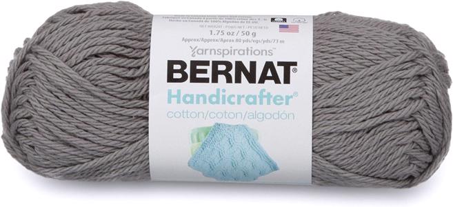 Bernat Handicrafter Cotton Yarn - Solids-Overcast