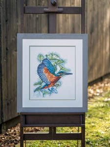 Picture of LanArte Counted Cross Stitch Kit 12"X16.4"-Flying Kingfisher (27 Count)