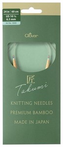 Picture of TAKUMI Pro Circular Knitting Needles 24"-US 10 1/2 / 6.5 mm