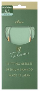 Picture of TAKUMI Pro Circular Knitting Needles 24"-US 5 / 3.75 mm