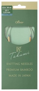 Picture of TAKUMI Pro Circular Knitting Needles 32"-US 3 / 3.25 mm