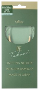 Picture of TAKUMI Pro Circular Knitting Needles 24"-US 10 / 6.0 mm