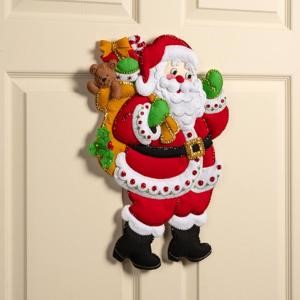 Picture of Bucilla Felt Wall Hanging Applique Kit-Toys From Santa