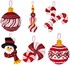 Picture of Bucilla Felt Ornaments Applique Kit Set Of 6-Snowman's Peppermint Collection