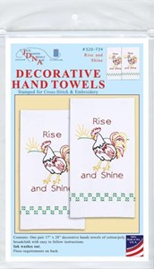 Picture of Jack Dempsey Stamped Decorative Hand Towel Pair 17"X28"-Rise And Shine