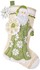Picture of Bucilla Felt Stocking Applique Kit 18" Long-White Poinsettia Santa
