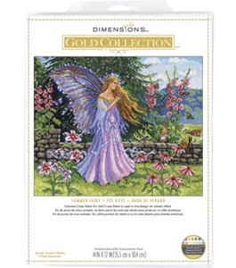 Picture of Dimensions Counted Cross Stitch Kit 14"X12"-Summer Fairy (16 Count)