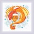 Picture of RIOLIS Counted Cross Stitch Kit 6"X6"-Dragon Tea Time