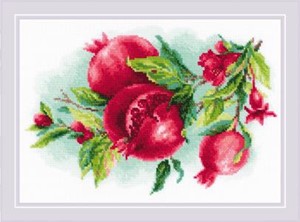 Picture of RIOLIS Counted Cross Stitch Kit 11.75"X8.25"-Juicy Pomegranate (14 Count)