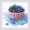 Picture of RIOLIS Counted Cross Stitch Kit 7.75"X7.75"-Ripe Blueberry (14 Count)