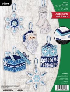 Picture of Bucilla Felt Ornaments Applique Kit Set Of 6-Arctic Santa & Friends