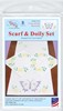 Picture of Jack Dempsey Stamped Dresser Scarf & Doilies Perle Edge-Cross-Stitch Butterfly