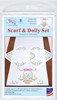 Picture of Jack Dempsey Stamped Dresser Scarf & Doilies Perle Edge-Basket Of Daisies